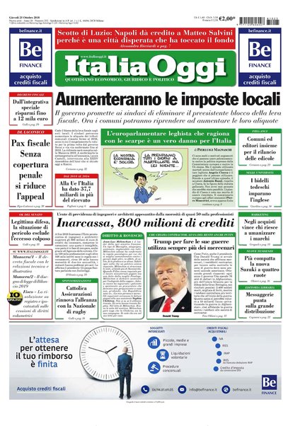 Italia oggi : quotidiano di economia finanza e politica